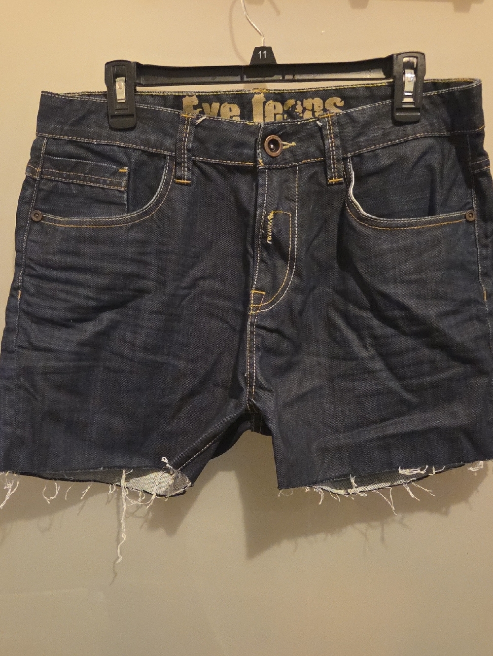 EXE Jeans Dark Wash Denim Cutoff Shorts